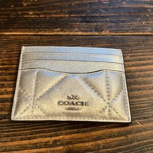 Quilted Silver Mini Id Case